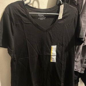 Time and Tru Classic Black Tee